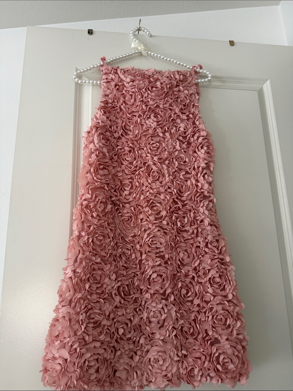 Girls Pink Rosette A-Line Dress